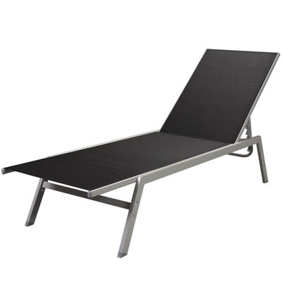 

Sun Lounger Steel&Textilene Black