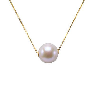 

YIAILI 12mm Edison 14k necklace stylish&simple temperament 8100