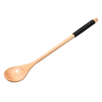 

Long Handle Spoon Wood Rice Soup Dessert Coffee Tea Mixing Kitchen Tools