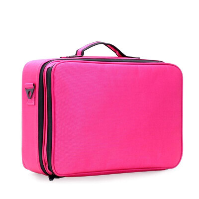 

Cosmetic Case Organizer Waterproof Large Capacity Makeup Storage Bags Travel Beauty Artist Brush Box with Shoulder Belt