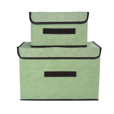 

Collapsible Non-Woven Storage Bins Baskets Boxes Containers Closet Organizers with Lids & Handles for Clothes Toys 2-Pack Pink