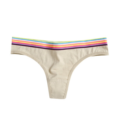 

Toponeto Women Sexy Rainbow Splice Briefs Panties Thongs Lingerie Underwear