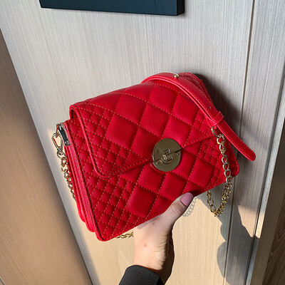 

New small bag female bag 2019 new wave Korean version of the wild Messenger bag French niche one shoulder rhombic small square bag