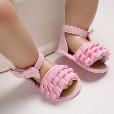 

Summer Baby Girls Bowknot Design Shoes Sandals Breathable Anti-Slip Soft Soled Shoes Princess Shoes