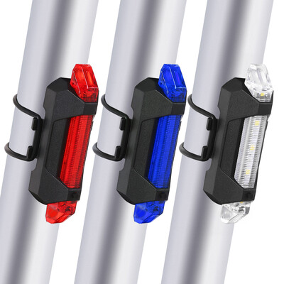 

Super Bright USB Rechargeable Bike Taillight Cycling Bicycle Tail Rear Safety Warning Light Lamp