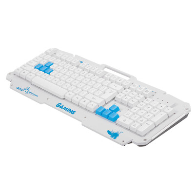 

Wireless Keyboard&Mouse Combo 24G Metal Panel Keyboard Optical Mouse 2400DPI for PC LaptopWhite