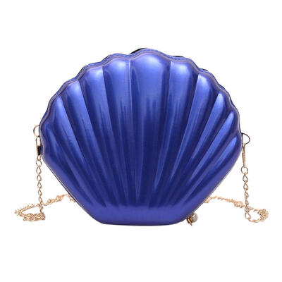 

Chain Shoulder Solid Color Handbags Women Shell Small PVC Crossbody Bags