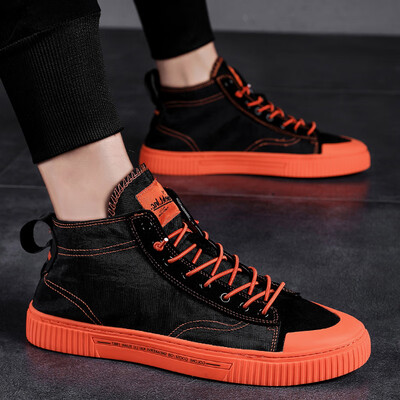 

Summer low-top shoes Korean version of the trend of mens shoes casual wild shoes high to help Xiaobai spirit social gang tide shoes