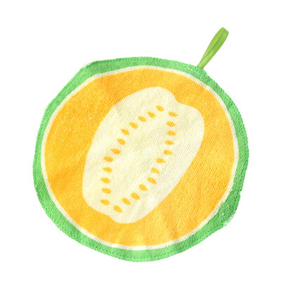 

Baby Kids 20cm Round Cotton Hand Towel Kitchen Fruit Wipe Dishcloth Kitchen Hanging Towels Washcloths