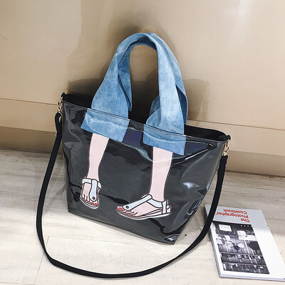 

New big bag female 2019 new Korean version of the wild single shoulder slung portable fashion printing large capacity tote bag