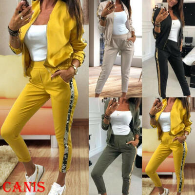 

Womens Casual Loungewear 2Pcs Set Sweatshirt Joggers Tracksuit Activewear Pants