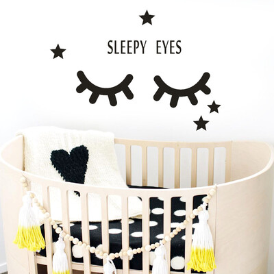 

〖Follure〗Slleepy Eyes Removable Art Vinyl Mural Home Room Decor Wall Stickers