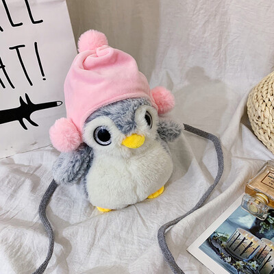 

Tailored Fashion Women Girl Cute Fat Penguin-Like Bags Plush Crossbody Bags Weird Bags