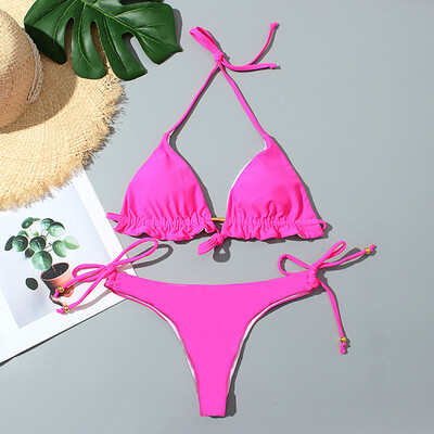 

Roseonmyhand Womens Sexy Swimsuit Bikini Solid Color Split Swimsuit Bikini
