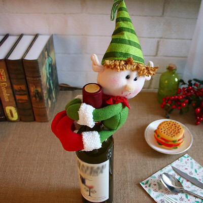 

Christmas Table Santa Christmas Sweater Wine Bottle Cover Holiday Liquor Bags H1