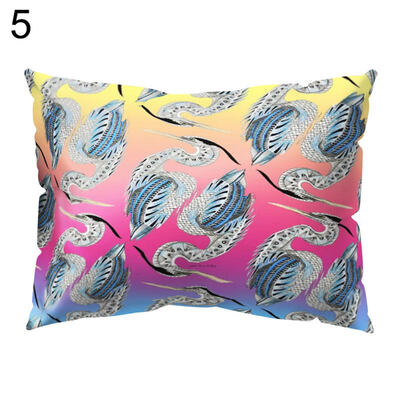 

Firework Bird Stripe Pillow Case Cushion Cover Sofa Bed Car Cafe Office Decor