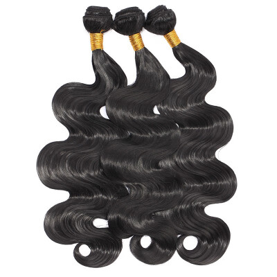 

Body Wave Synthetic Hair Weave 3 Hair Bundles Deals 16 18 20 Inches Color 1B Black Synthetic Hair Weft