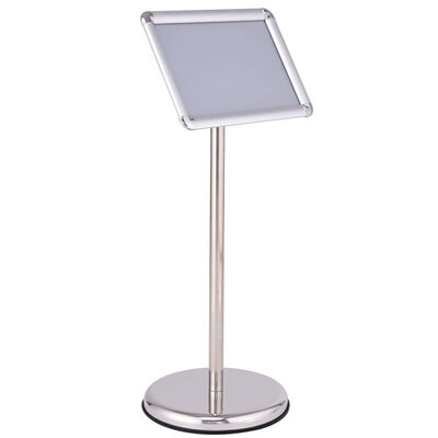 

95" x 13" Graphic Adjustable Aluminum Pedestal Poster Stand-Silver