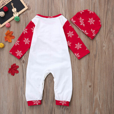 

Newborn Baby Boys Girls Christmas Clothes Snow Print Romper Jumpsuit Outfits