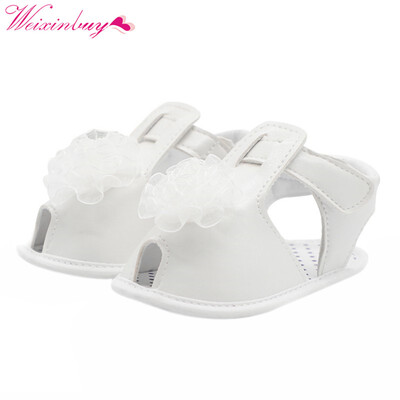 

Baby Girl Sandals Baby Shoes Summer Flowers PU Cotton Soft Bottom Baby Girl Shoes Newborn Baby Sandals