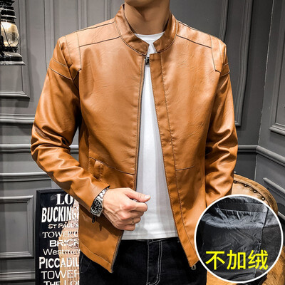 

KSENV leather jacket Spring&autumn new Slim versatile Handsome motorcycle mens jacket 11247