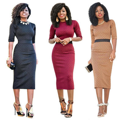

Elegant Women&39s Bodycon Business Party Evening Cocktail Long Midi Pencil Dress