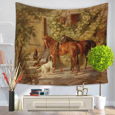 

1 Horse Unicorn Printing Tapestry Wall Hanging Beach Towel Yoga Mat Home Decor