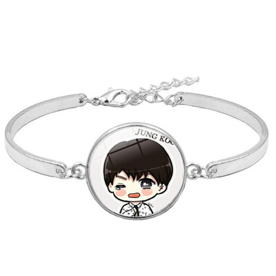 

Kpop BTS Bangtan Boys Alloy Wristband Bracelet Hot Gift for ARMY