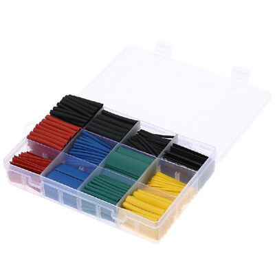 

530pcs Heat Shrink Tubing Insulation Shrinkable Tubes Assortment Ratio 21 Wire Cable Sleeve Kit with Box 5 Colors8 Sizes
