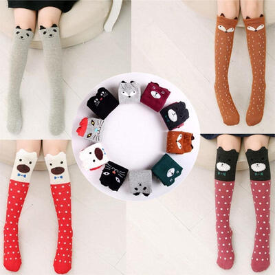 

Baby Kids Girls Knee High Socks Tights Cartoon Animal Leg Warmer Stockings Hot