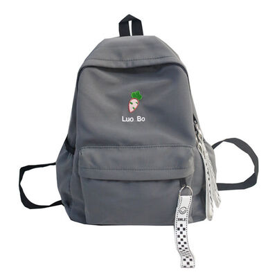

Simple pure color girl backpack men&women high-capacity school style Joker student bag campus backpack tide