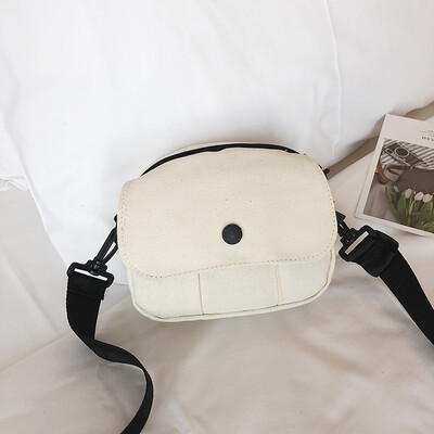 

Canvas small bag female 2019 new Korean version of the literary shoulder bag ins super fire Sen wild casual Messenger bag