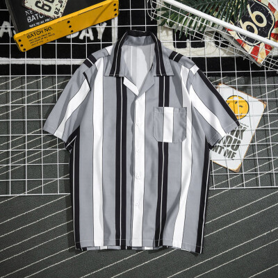 

Tailored Mens Summer Fashion Shirts Casual Short Sleeve Beach Tops Loose Casual Blouse