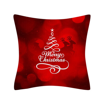 

Siaonvr Christmas Pillow Case Glitter Polyester Sofa Throw Cushion Cover Home Decor