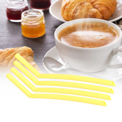 

Greensen 10PCS Reusable Environmentally Friendly Food Grade Silicone Elbow Straw For Children