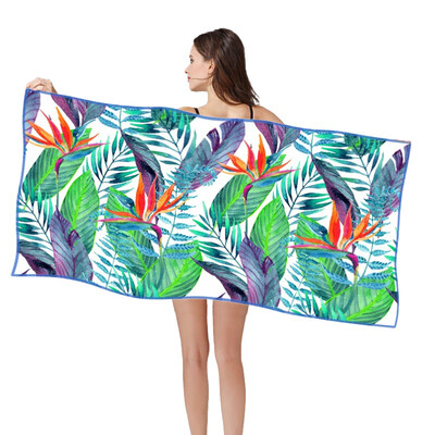 

Summer Beach Towel Rectangle Printed Microfiber Absorbent Swimming Bath Towel Drying Washcloth Swimwear Shower Blanket 16080CM