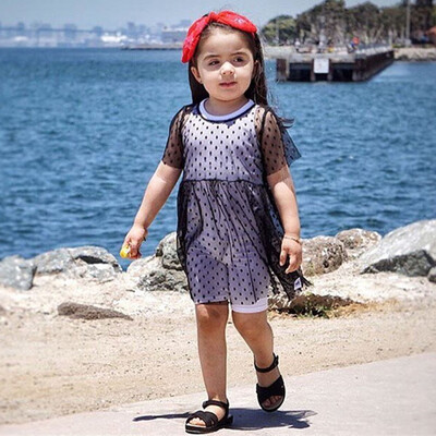 

Toddler Kids Baby Girls Tulle Perspective Smock Princess Party Pageant Dresses