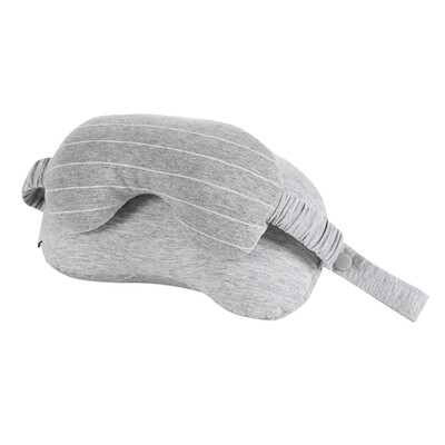 

Gobestart Neck Pillow And Eye Mask Portable Travel Head Neck Cushion Airplane Flight Sleep