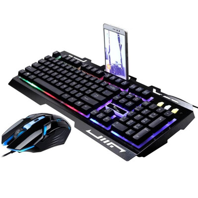 

G700 USB Wired Mechanical Feel Metal Keyboard LED Optical Gaming Mouse Set