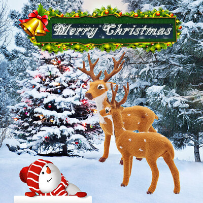 

〖Follure〗Christmas Deer Reindeer Santa Craft Elk Xmas Home Tree Decor Ornament Supply
