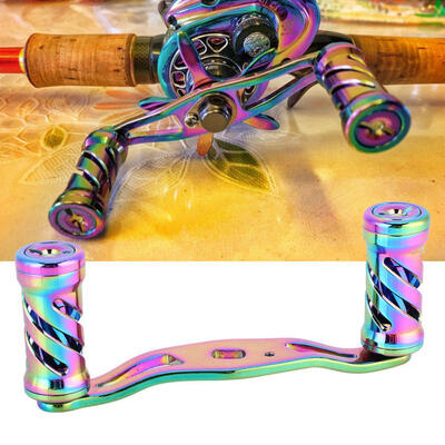 

Greensen DEUKIO Rainbow Color Reel Handle Metal Fishing Rocker Reel Accessory