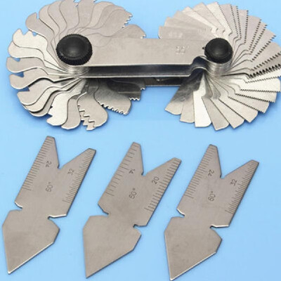 

4pcs Screw Thread Pitch Cutting Gauge Tool Set Centre Gage 55&60 Degree Inch&Metric Measuring Gauging Lathe Tools