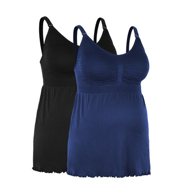 

iLoveSIA 2019 new pregnant women summer breastfeeding vest breathable breastfeeding clothes-2P-70275633