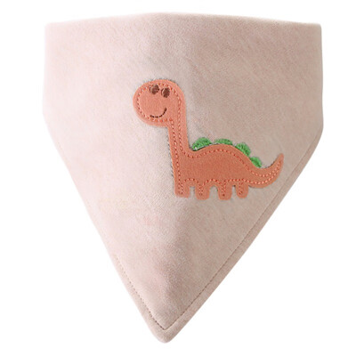 

4630cm Childrens Color Cotton Saliva Towel Baby Cartoon Pattern Triangle Towel Double Double-Sided Double Button Bib