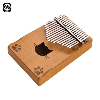 

Waltert WK-17MS Portable 17-key Kalimba Thumb Piano Mbira Maple Wood with Carry Bag Tuning Hammer Cleaning Cloth Stickers Musical