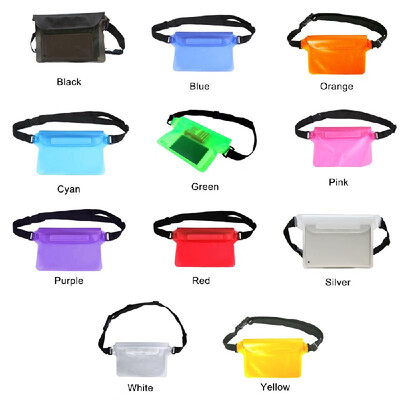 

Waterproof Outdoor Swimming Drifting Pouch Dry Bag PVC Waist Phone Cover Storage Protective Bag Purple