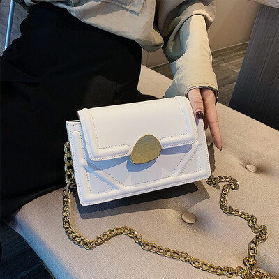 

Bags handbags 2019 autumn new wave Korean fashion chain shoulder Messenger bag wild color small square bag