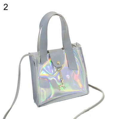 

Fashion Women Deer Pendant Holographic Laser Small Tote Shoulder Crossbody Bag