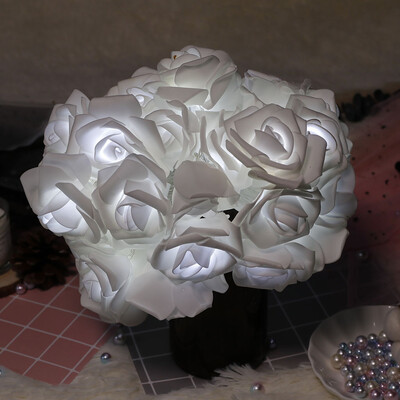 

〖Follure〗65 m 40 Light 3AA Battery Simulation Rose Light String Warm White White Color