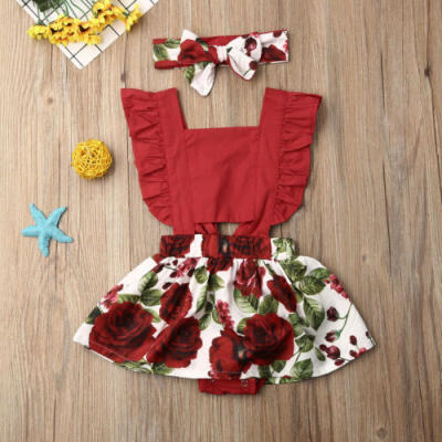 

AU Newborn Infant Baby Romper Girls Floral Ruffle Bodysuit Jumpsuit Outfits